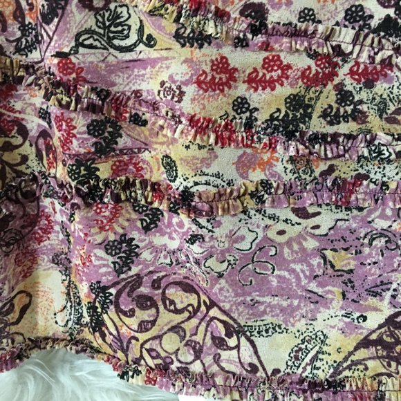 J. Jill Patterned Maxi Skirt w/Elastic Waist - M - Picture 3 of 10